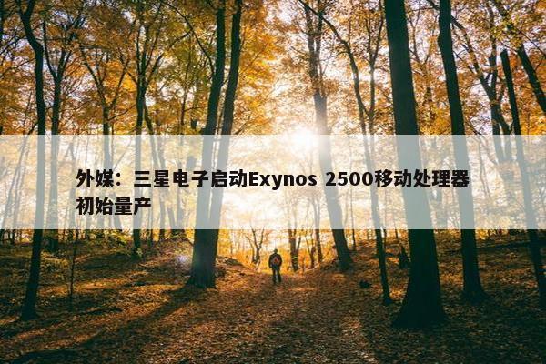 外媒：三星电子启动Exynos 2500移动处理器初始量产