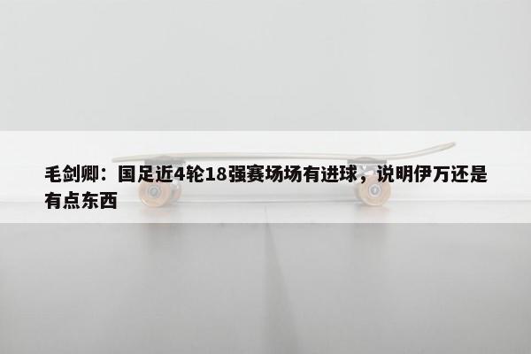 毛剑卿：国足近4轮18强赛场场有进球，说明伊万还是有点东西