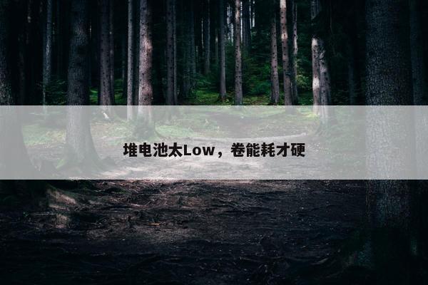 堆电池太Low，卷能耗才硬