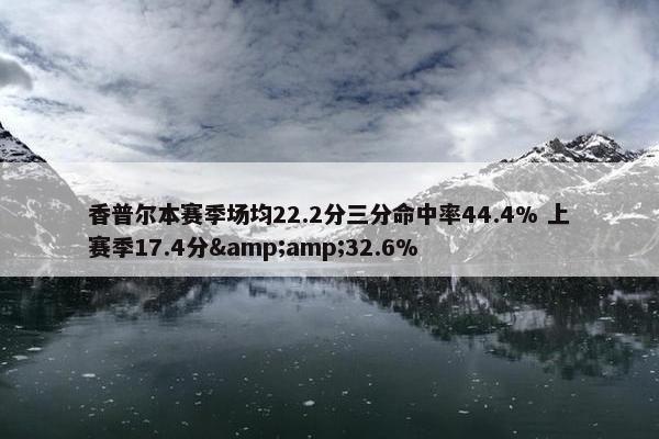 香普尔本赛季场均22.2分三分命中率44.4% 上赛季17.4分&amp;32.6%