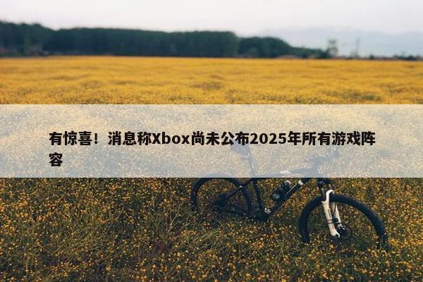 有惊喜！消息称Xbox尚未公布2025年所有游戏阵容