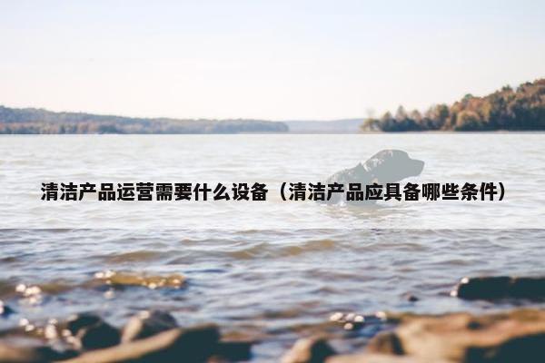 清洁产品运营需要什么设备（清洁产品应具备哪些条件）