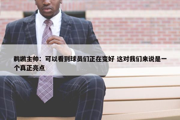 鹈鹕主帅：可以看到球员们正在变好 这对我们来说是一个真正亮点