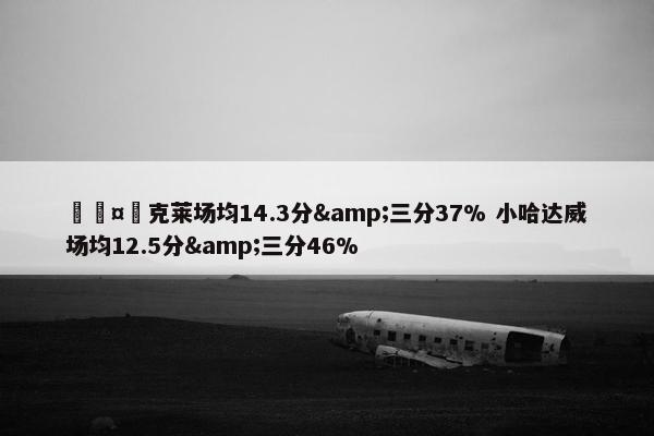 🤔克莱场均14.3分&三分37% 小哈达威场均12.5分&三分46%