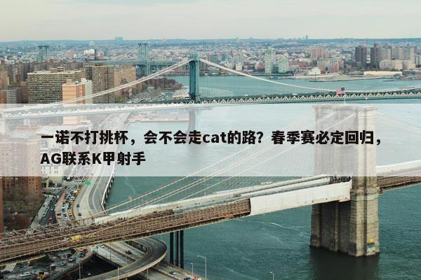 一诺不打挑杯，会不会走cat的路？春季赛必定回归，AG联系K甲射手