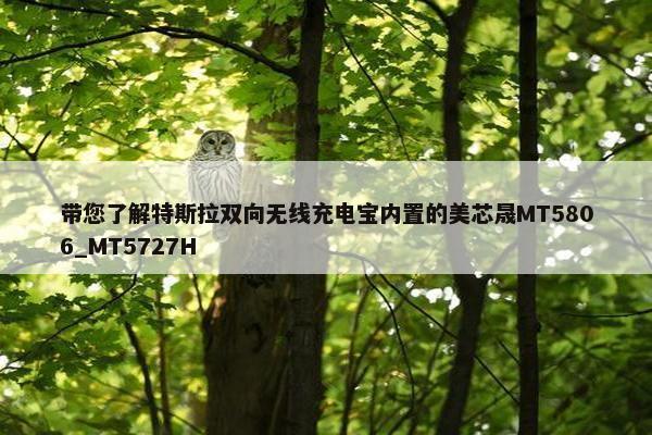 带您了解特斯拉双向无线充电宝内置的美芯晟MT5806_MT5727H