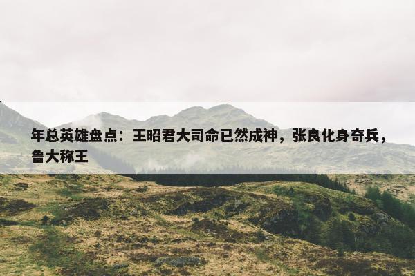 年总英雄盘点：王昭君大司命已然成神，张良化身奇兵，鲁大称王