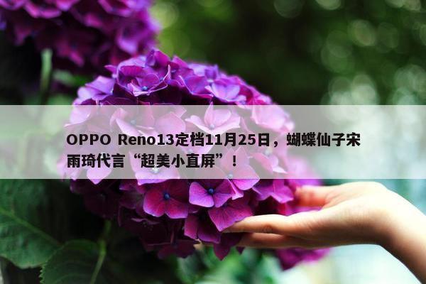 OPPO Reno13定档11月25日，蝴蝶仙子宋雨琦代言“超美小直屏”！