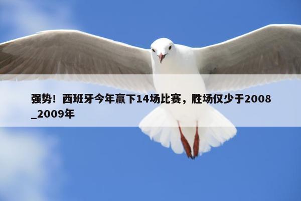 强势！西班牙今年赢下14场比赛，胜场仅少于2008_2009年