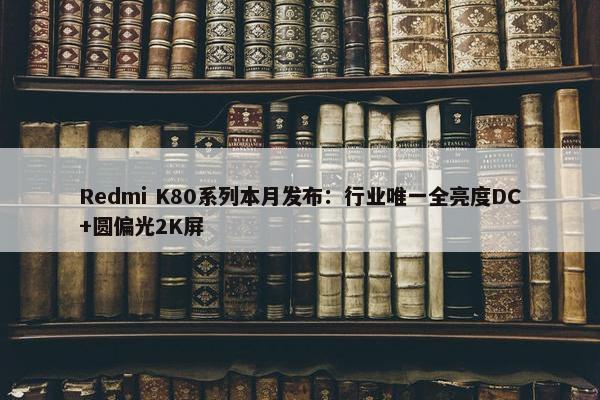 Redmi K80系列本月发布：行业唯一全亮度DC+圆偏光2K屏