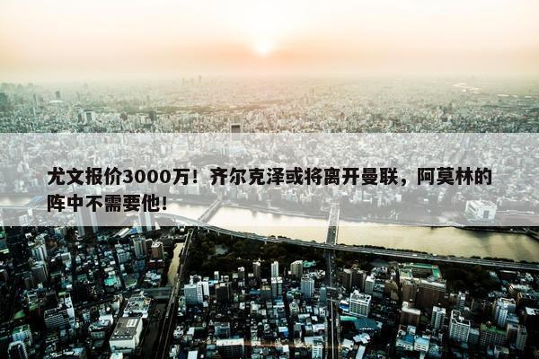 尤文报价3000万！齐尔克泽或将离开曼联，阿莫林的阵中不需要他！