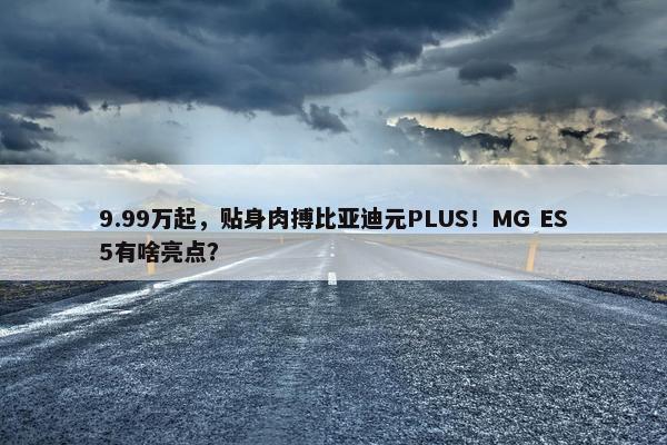 9.99万起，贴身肉搏比亚迪元PLUS！MG ES5有啥亮点？