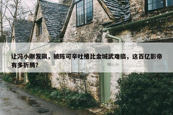 让冯小刚发飙，被陈可辛吐槽比金城武难搞，这百亿影帝有多折腾？