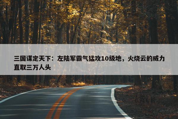 三国谋定天下：左陆军霸气猛攻10级地，火烧云的威力直取三万人头