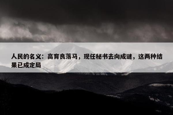 人民的名义：高育良落马，现任秘书去向成谜，这两种结果已成定局