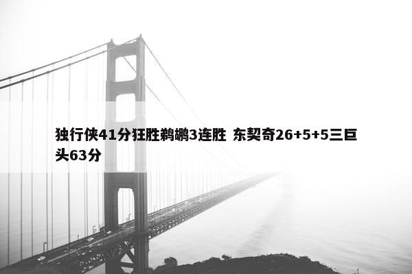 独行侠41分狂胜鹈鹕3连胜 东契奇26+5+5三巨头63分