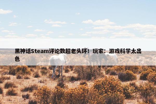 黑神话Steam评论数超老头环！玩家：游戏科学太出色