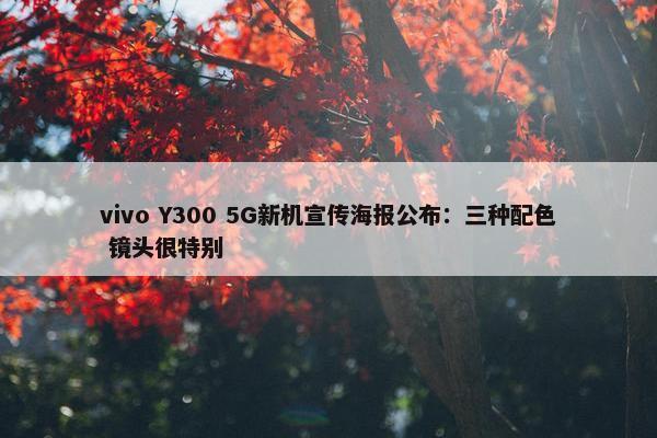 vivo Y300 5G新机宣传海报公布：三种配色 镜头很特别