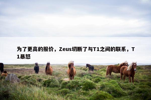 为了更高的报价，Zeus切断了与T1之间的联系，T1暴怒