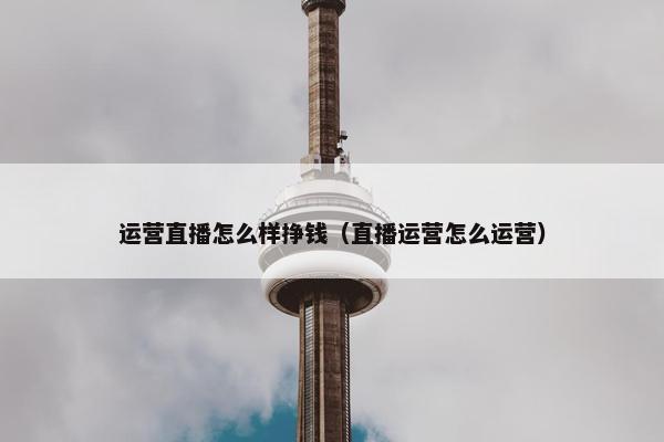 运营直播怎么样挣钱（直播运营怎么运营）