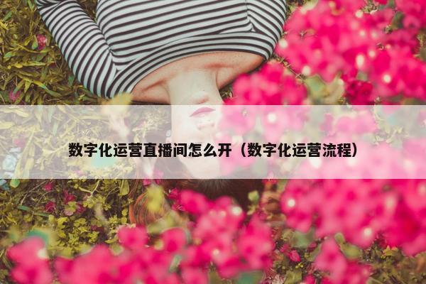 数字化运营直播间怎么开（数字化运营流程）