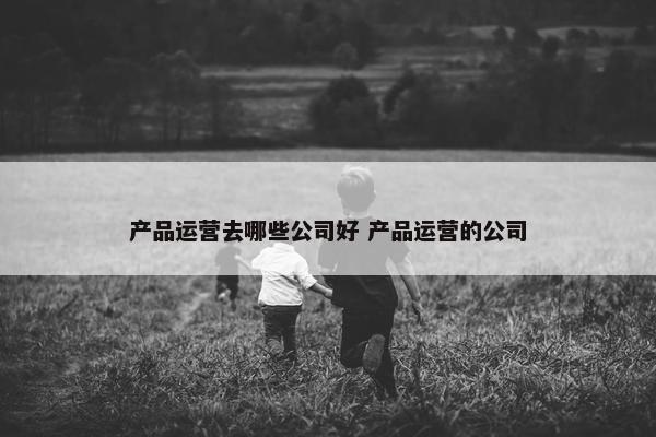 产品运营去哪些公司好 产品运营的公司