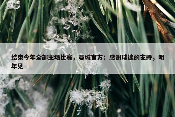 结束今年全部主场比赛，曼城官方：感谢球迷的支持，明年见