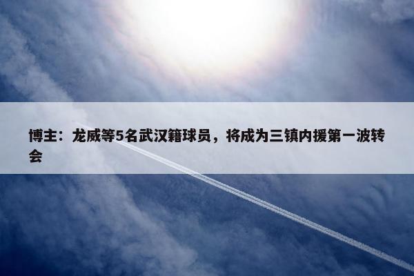 博主：龙威等5名武汉籍球员，将成为三镇内援第一波转会