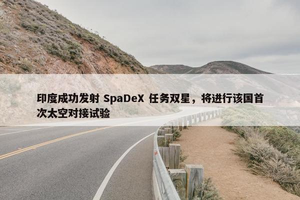 印度成功发射 SpaDeX 任务双星，将进行该国首次太空对接试验