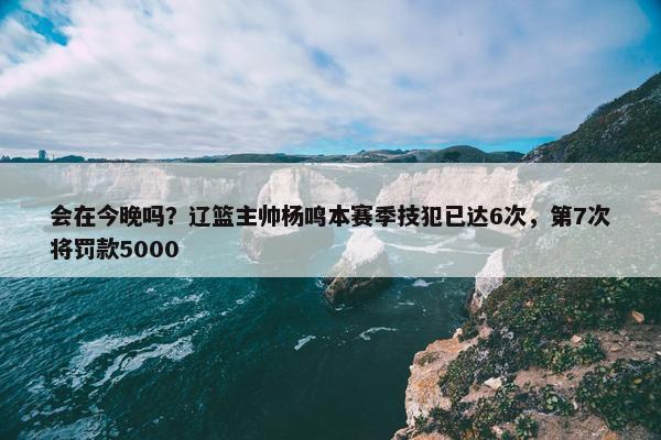 会在今晚吗？辽篮主帅杨鸣本赛季技犯已达6次，第7次将罚款5000