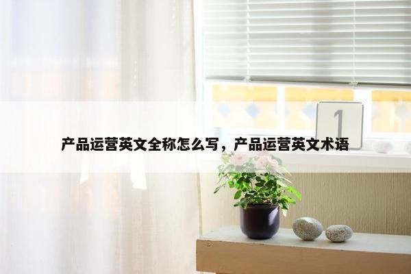 产品运营英文全称怎么写，产品运营英文术语