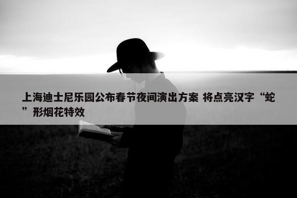 上海迪士尼乐园公布春节夜间演出方案 将点亮汉字“蛇”形烟花特效