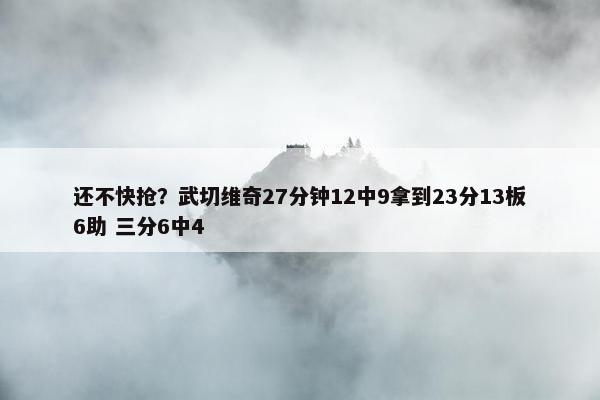 还不快抢？武切维奇27分钟12中9拿到23分13板6助 三分6中4