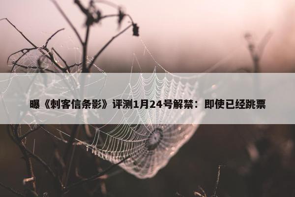 曝《刺客信条影》评测1月24号解禁：即使已经跳票