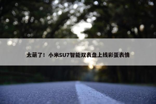 太萌了！小米SU7智能双表盘上线彩蛋表情