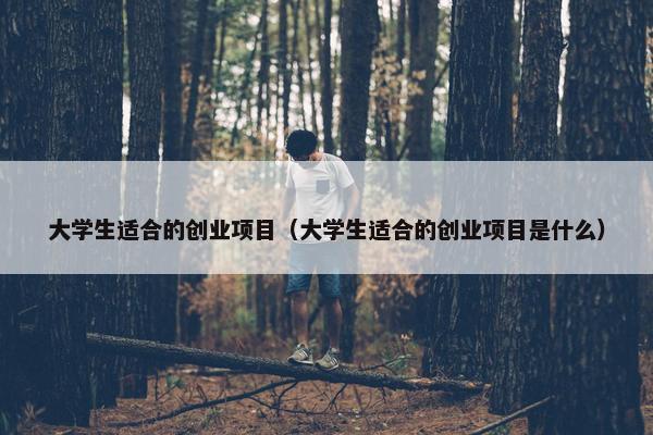 大学生适合的创业项目（大学生适合的创业项目是什么）