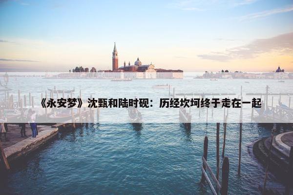 《永安梦》沈甄和陆时砚：历经坎坷终于走在一起