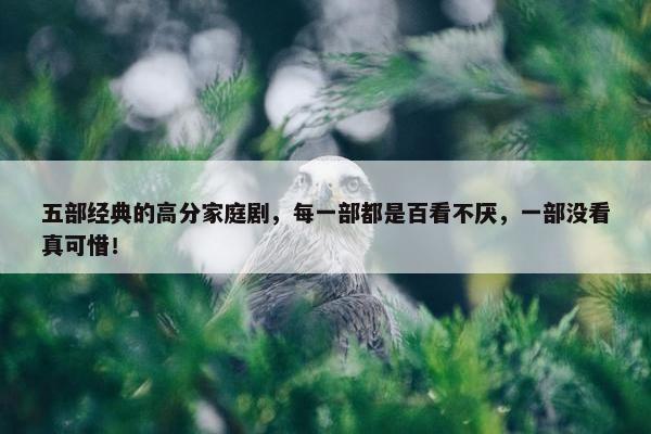 五部经典的高分家庭剧，每一部都是百看不厌，一部没看真可惜！