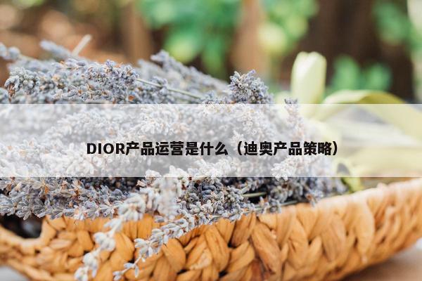 DIOR产品运营是什么（迪奥产品策略）