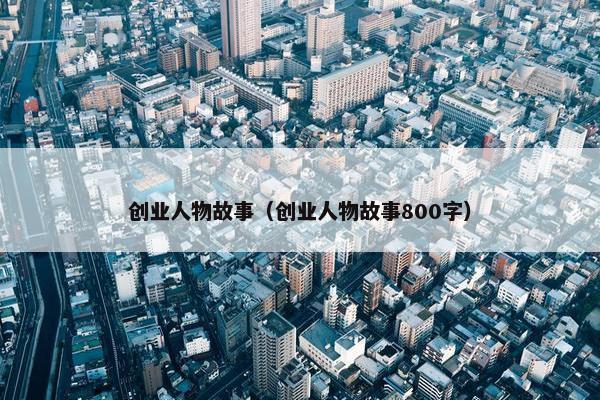 创业人物故事（创业人物故事800字）