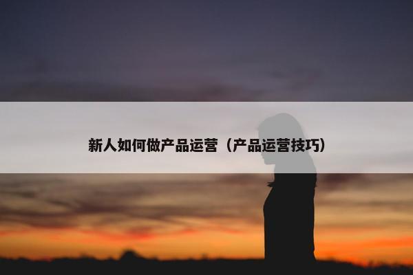 新人如何做产品运营（产品运营技巧）