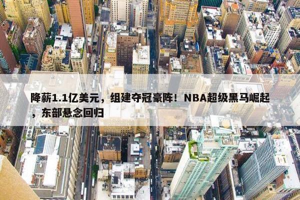 降薪1.1亿美元，组建夺冠豪阵！NBA超级黑马崛起，东部悬念回归