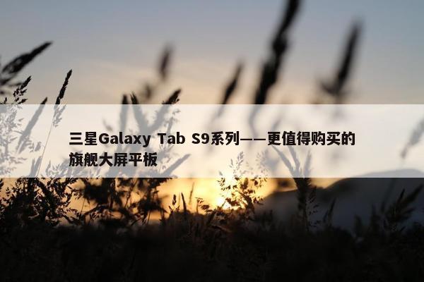 三星Galaxy Tab S9系列——更值得购买的旗舰大屏平板