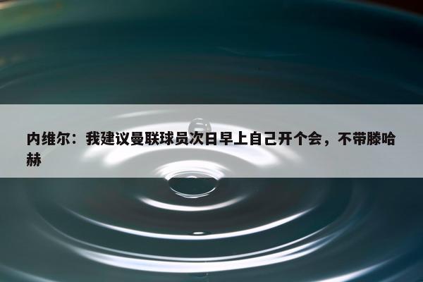 内维尔：我建议曼联球员次日早上自己开个会，不带滕哈赫