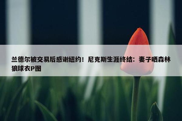 兰德尔被交易后感谢纽约！尼克斯生涯终结：妻子晒森林狼球衣P图