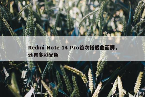 Redmi Note 14 Pro首次搭载曲面屏，还有多彩配色