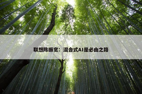 联想陈振宽：混合式AI是必由之路