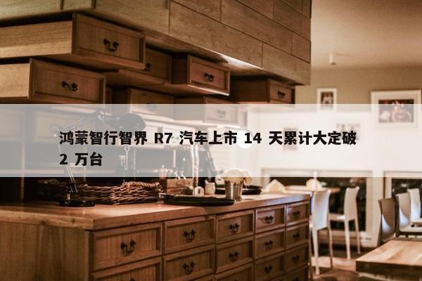 鸿蒙智行智界 R7 汽车上市 14 天累计大定破 2 万台