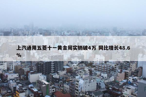 上汽通用五菱十一黄金周实销破4万 同比增长48.6%