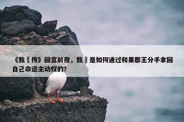 《甄嬛传》回宫前夜，甄嬛是如何通过和果郡王分手拿回自己命运主动权的？